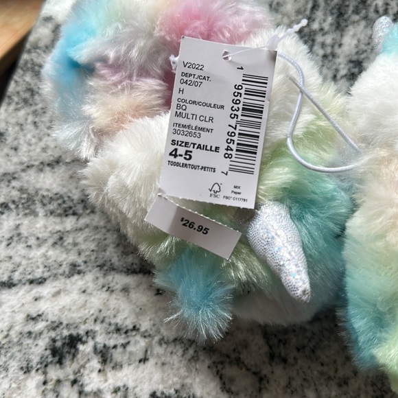 The Children’s Place Toddler Unicorn Slippers Size 4-5 - Picture 4 of 5